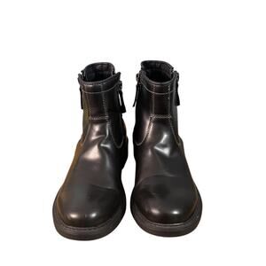 Kenneth Cole Unlisted Mens 8.5 Boots C-ROAM Double Zip Fall Leather Causal Party